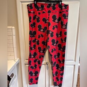 Disney Mickey Mouse Red and Black Leggings